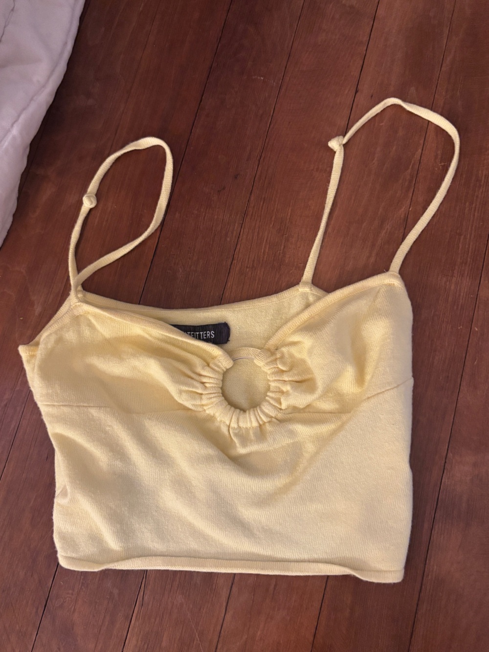 Urban Outfitters Yellow Ring-Detail Crop Top